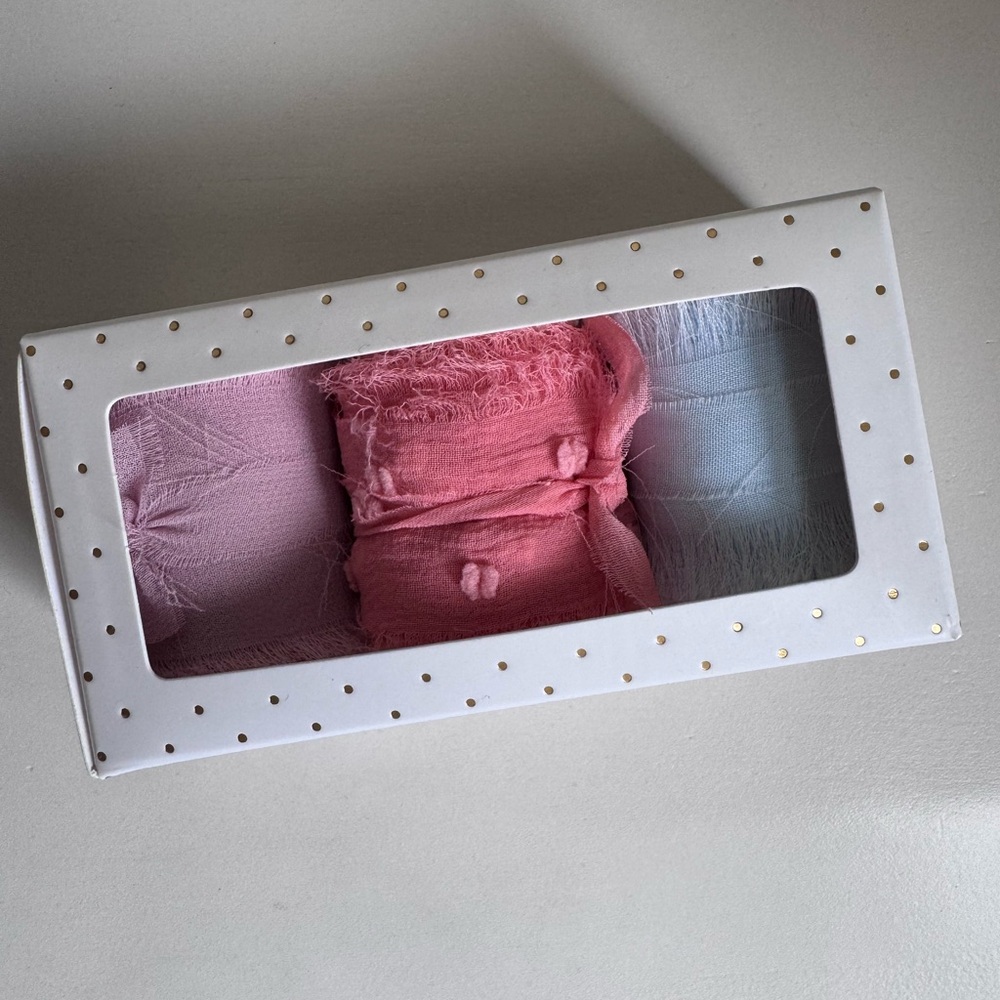 Set of 3 luxe Textured Ribbons from Jilly Box OLF